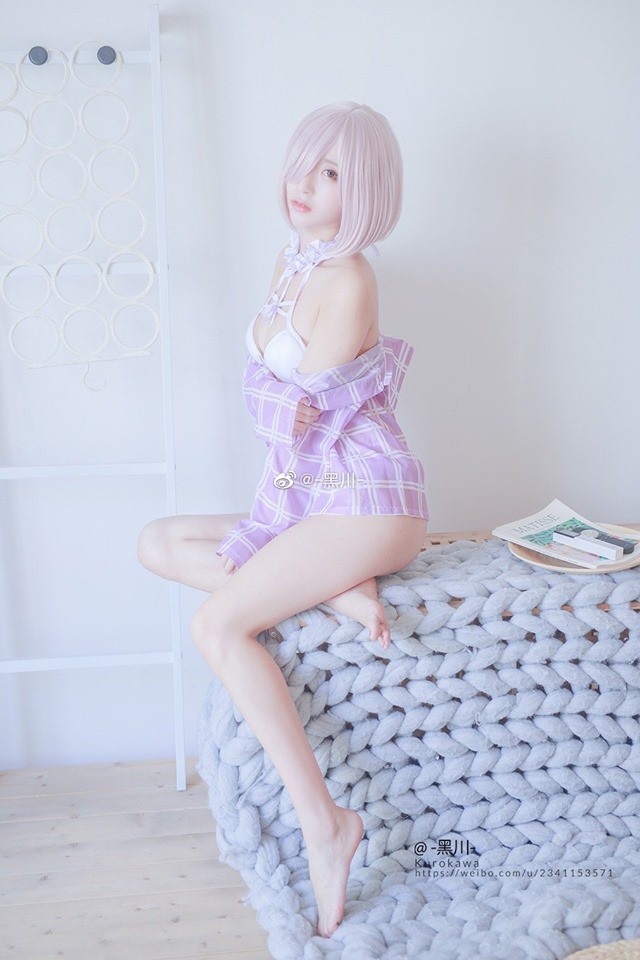 粉色的诱惑：-黑川-cosplay游戏《Fate/ Grand Order》中的玛修(粉色p1)插图