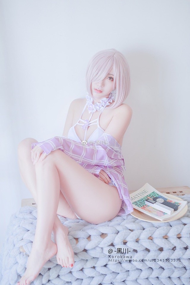粉色的诱惑：-黑川-cosplay游戏《Fate/ Grand Order》中的玛修(粉色p1)插图4