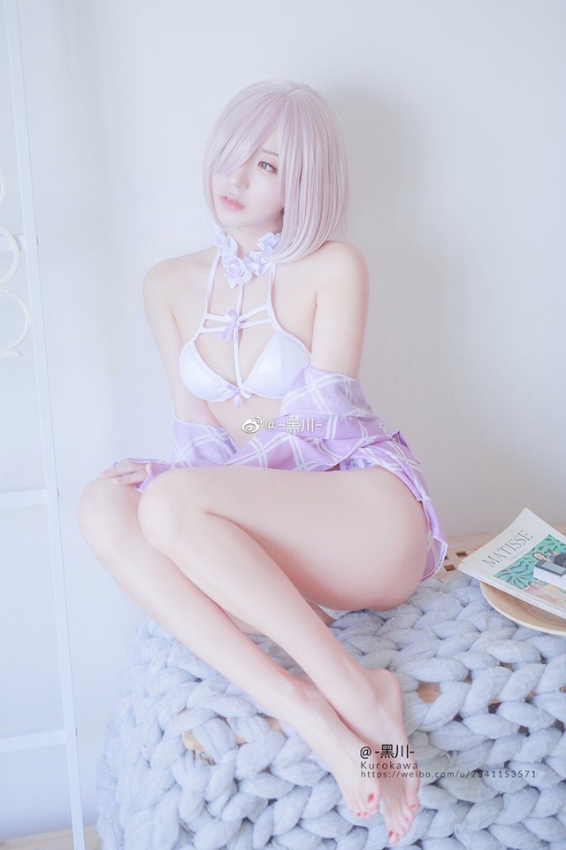 粉色的诱惑：-黑川-cosplay游戏《Fate/ Grand Order》中的玛修(粉色p1)插图5