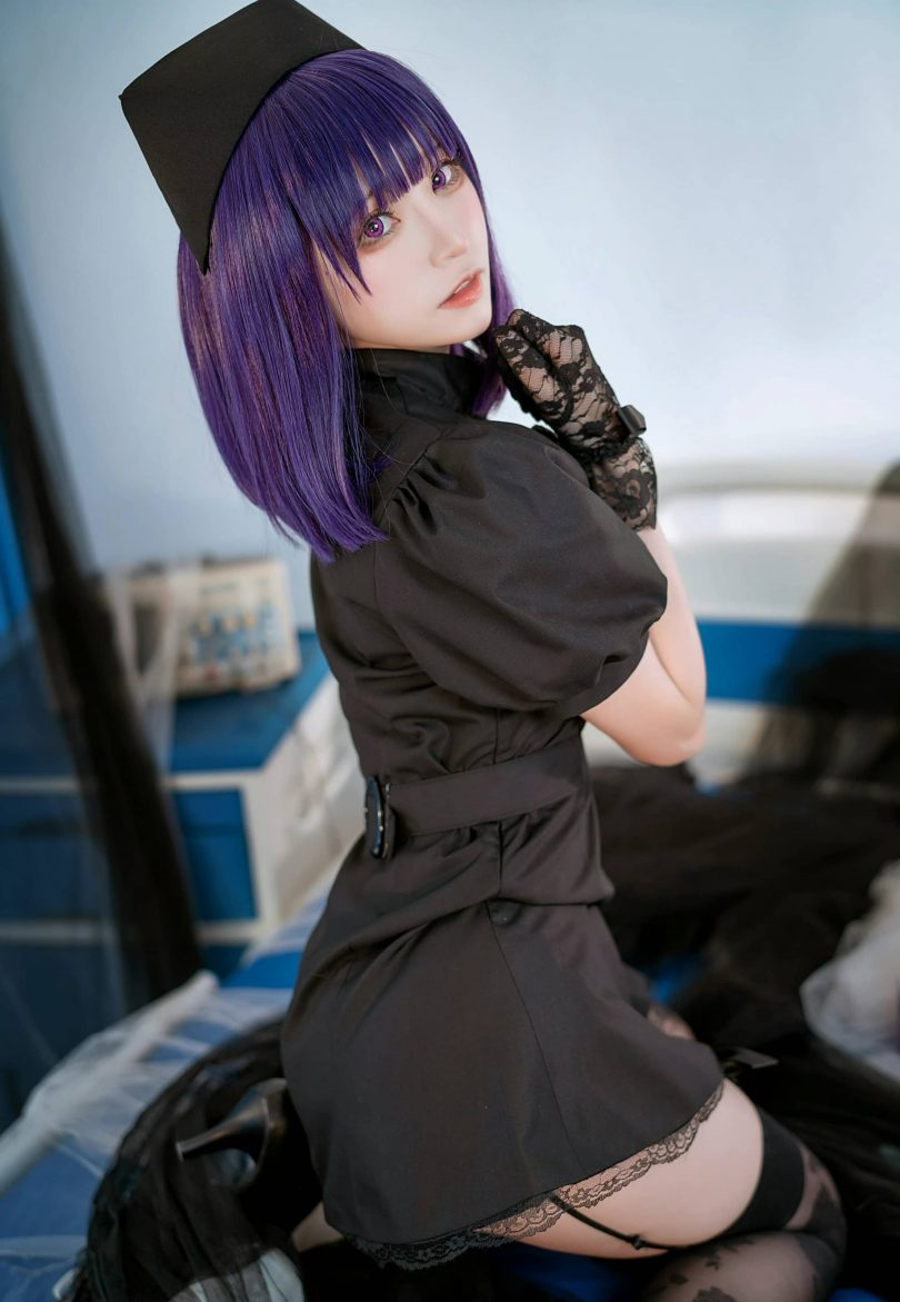 Kitaro_绮太郎cos黑色护士 | Kitaro绮太郎_喜多川海梦·黑色护士cos [14P-113MB]