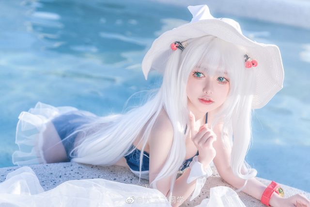 六二二同学cos《碧蓝航线》哈曼，魅力无限的夏日泳装插图2