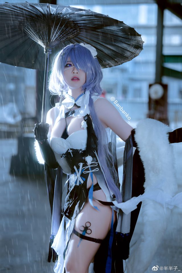 [明日方舟]半半子cos絮雨，旗袍展现性感完美的身姿插图