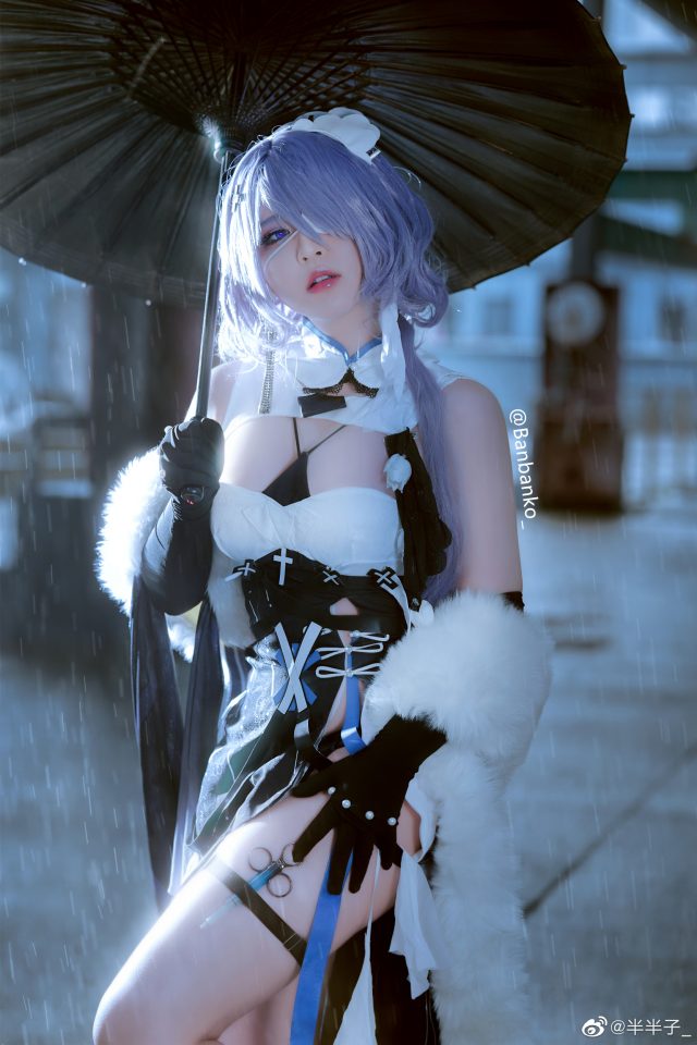 [明日方舟]半半子cos絮雨，旗袍展现性感完美的身姿插图2
