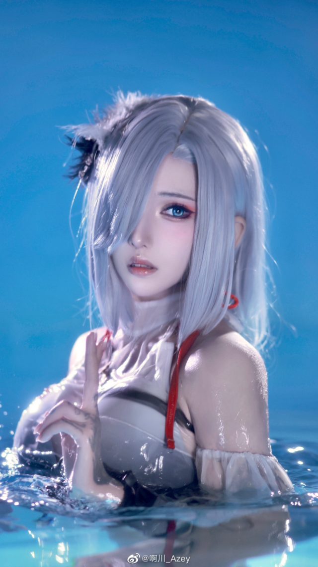 啊川_Azey cos《原神》申鹤，美丽迷人尽显神秘魅力(是阿川啊)插图2