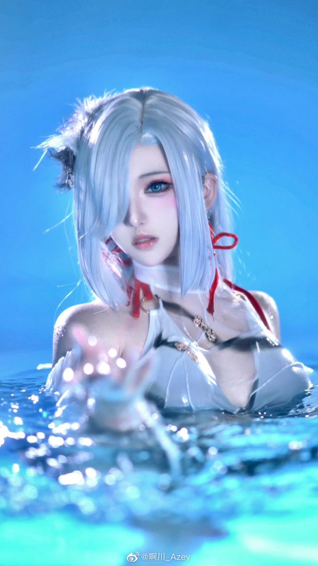 啊川_Azey cos《原神》申鹤，美丽迷人尽显神秘魅力(是阿川啊)插图1