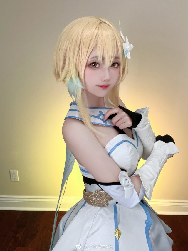 小木曾AYA cos《原神》荧Lumine，闪耀萌动“旅行者”的魅力插图2