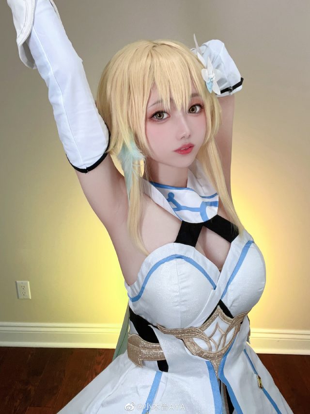 小木曾AYA cos《原神》荧Lumine，闪耀萌动“旅行者”的魅力插图3