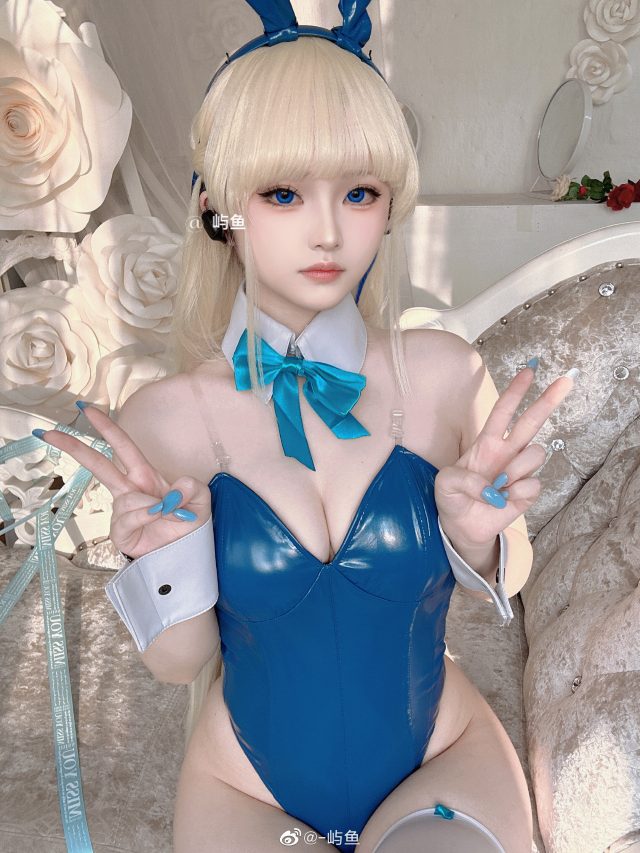 [蔚蓝档案]-屿鱼cos飞鸟马时，展现风情万种的兔女郎魅力插图