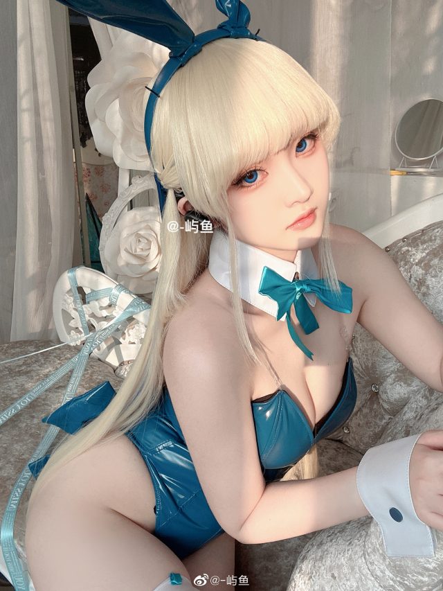 [蔚蓝档案]-屿鱼cos飞鸟马时，展现风情万种的兔女郎魅力插图3
