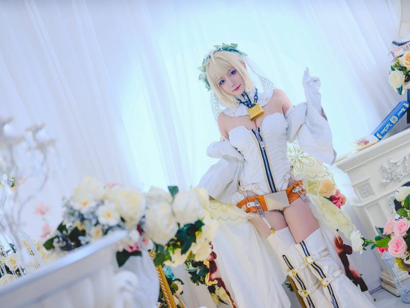 巴鲁巴鲁BaRu cos尼禄 | 巴鲁巴鲁BaRu_Fate/EXTRA·尼禄花嫁cos [13P-348MB]