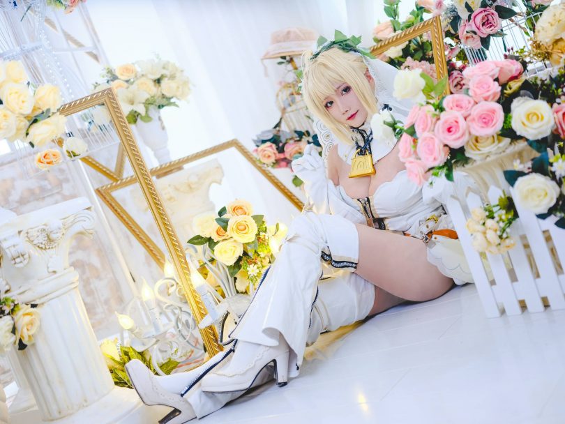 巴鲁巴鲁BaRu cos尼禄 | 巴鲁巴鲁BaRu_Fate/EXTRA·尼禄花嫁cos [13P-348MB]