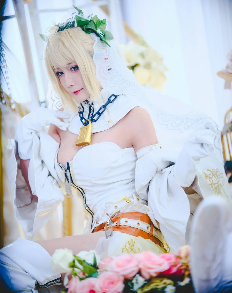 巴鲁巴鲁BaRu cos尼禄 | 巴鲁巴鲁BaRu_Fate/EXTRA·尼禄花嫁cos [13P-348MB]