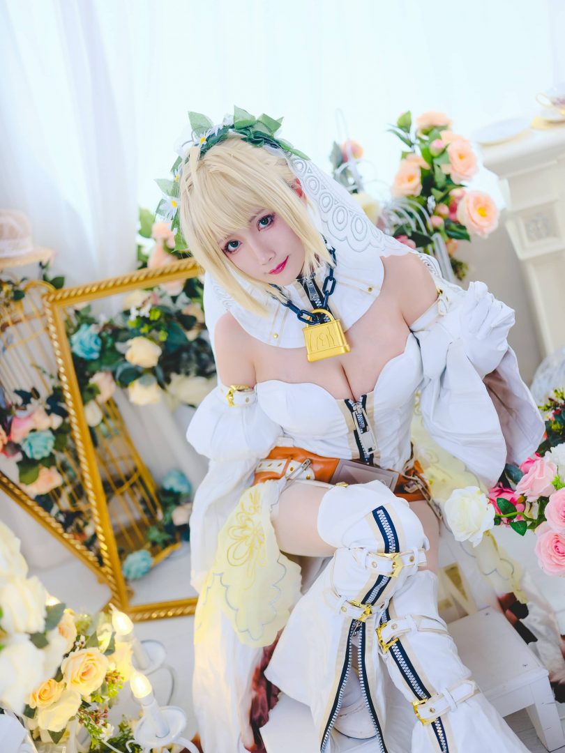 巴鲁巴鲁BaRu cos尼禄 | 巴鲁巴鲁BaRu_Fate/EXTRA·尼禄花嫁cos [13P-348MB]