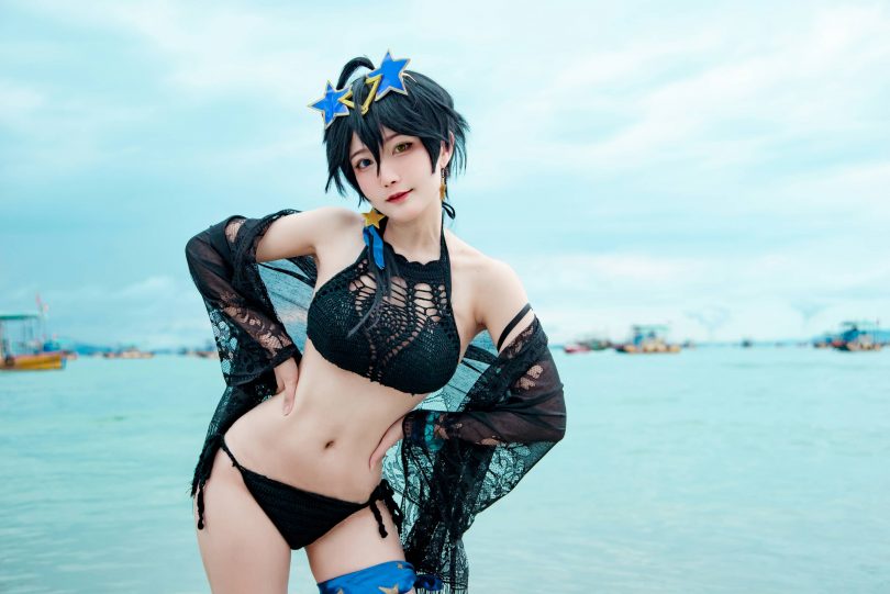 巴鲁巴鲁BaRu cos佐治亚 | 巴鲁巴鲁BaRu_碧蓝航线·佐治亚泳装cos [10P-120MB]