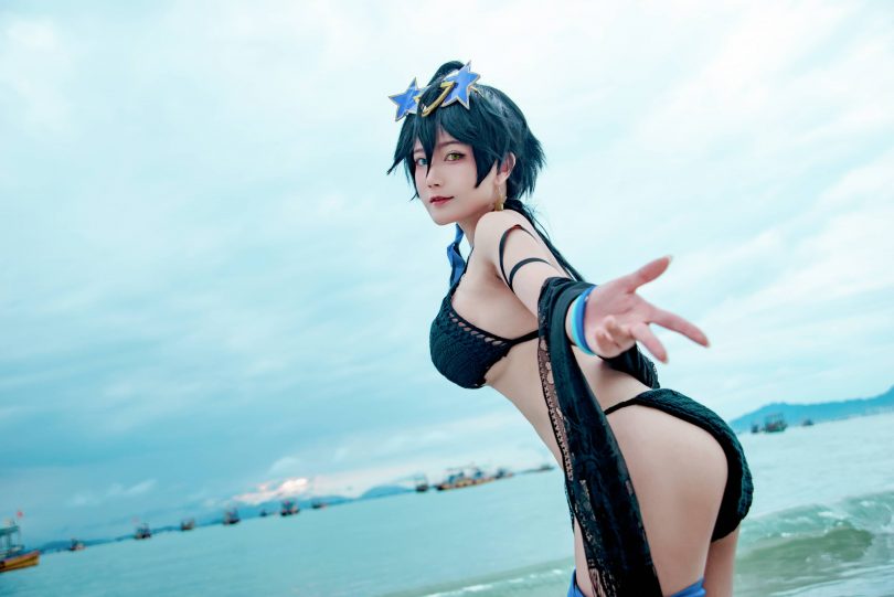 巴鲁巴鲁BaRu cos佐治亚 | 巴鲁巴鲁BaRu_碧蓝航线·佐治亚泳装cos [10P-120MB]