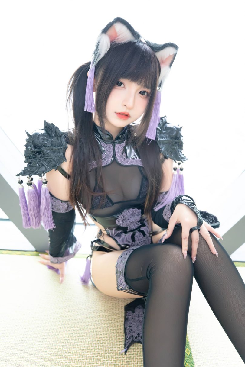神楽坂真冬_旗袍猫女cos | 神楽坂真冬_旗袍猫女·兽耳cos作品 [75P2V-222MB]