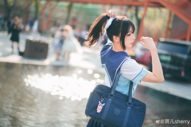 贤儿sherry cos《Love Plus》高岭爱花，绽放可爱迷人的魅力(怎样喝牛奶长高)插图1