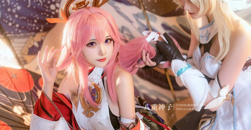 阳炎型小菠萝cos八重神子 | 阳炎型小菠萝_原神·八重神子cos作品 [17P-97MB]