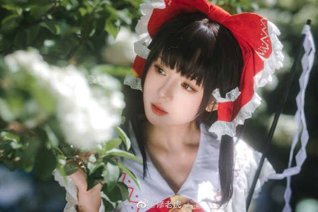 修老虎cos《东方Project》博丽灵梦，可爱与魅力的完美结合(修老虎是什么意思)插图