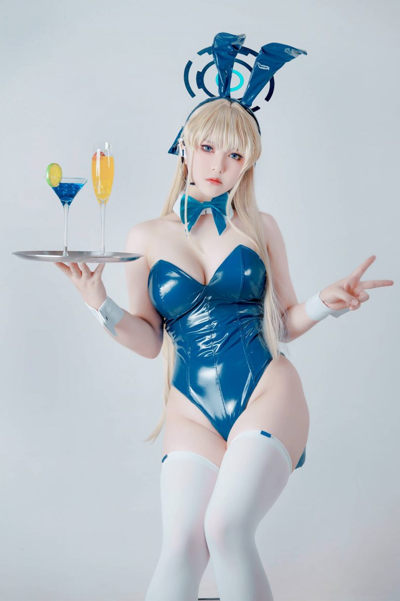 半半子cos飞鸟马时 | 半半子_蔚蓝档案·飞鸟马时Bunny cos [62P3V-266MB](半半子saber)插图1
