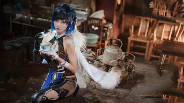 如月灰cos《原神》夜兰，展现“一人千面”的神秘之美插图
