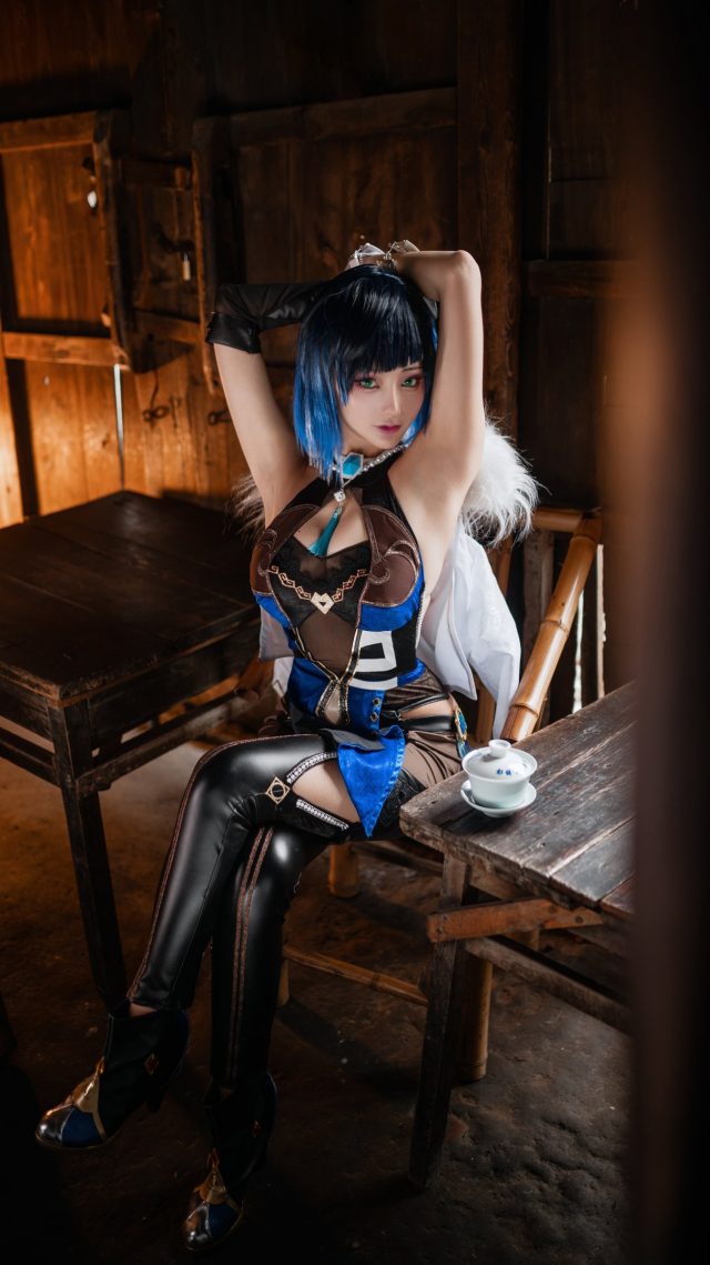 如月灰cos《原神》夜兰，展现“一人千面”的神秘之美插图2