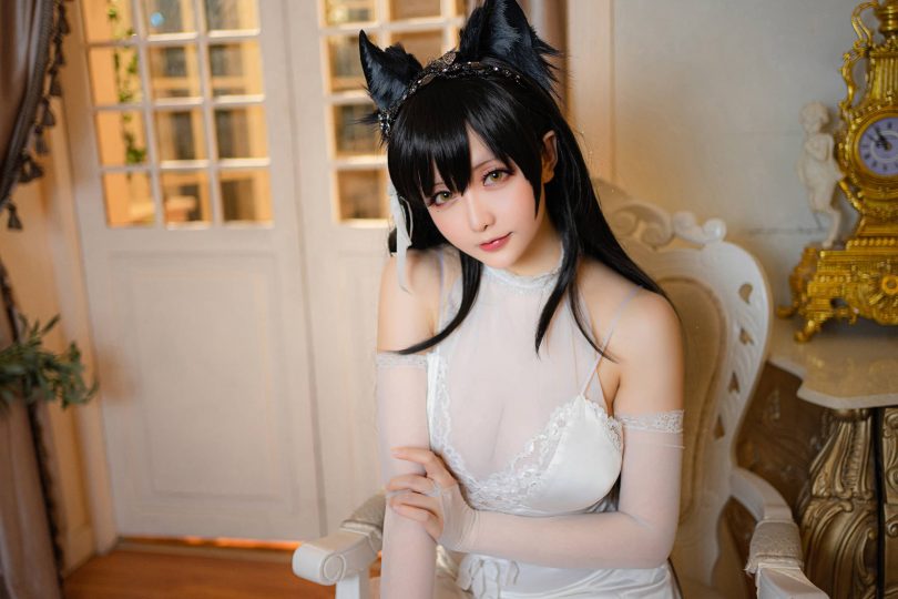星之迟迟cos爱宕 | 星之迟迟_碧蓝航线·爱宕婚纱cos作品 [25P-111MB](星之迟迟视屏)插图