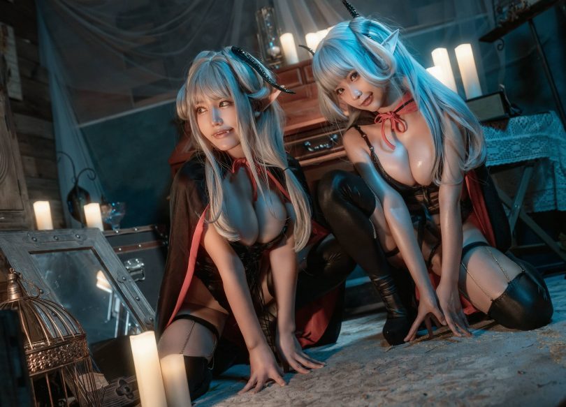 芊川一笑cos吸血鬼 | 一笑芳香沁_双人吸血鬼 (&蠢沫沫) cos作品 [30P-451MB]