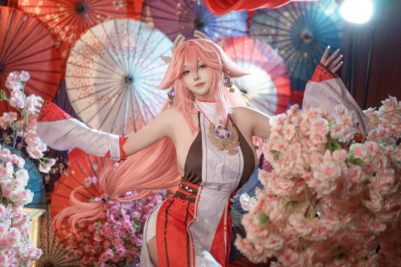 菌烨tako cos八重神子 | 菌烨tako_原神·八重神子cos作品 [12P-236MB]