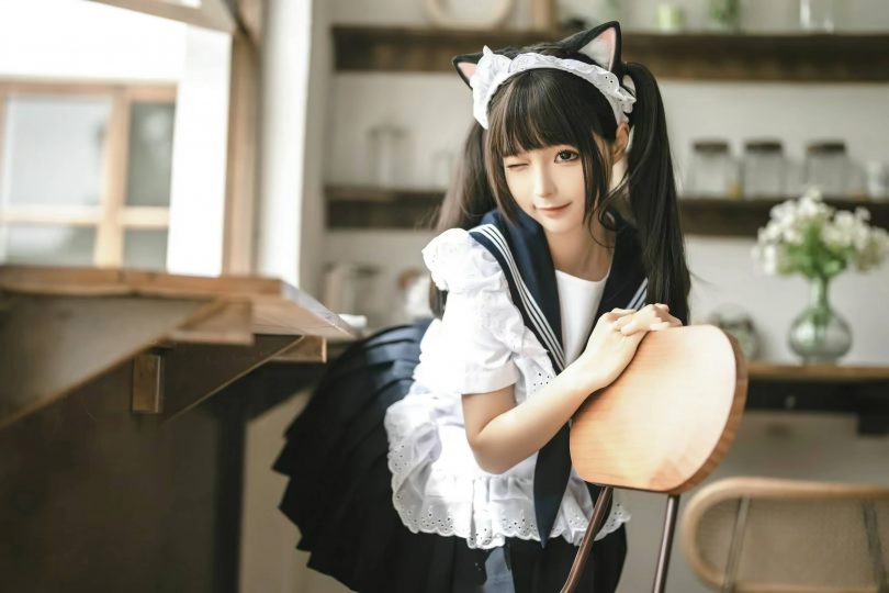 蠢沫沫cos猫猫女仆 | 蠢沫沫_JK·猫猫女仆cos作品 [23P-232MB](蠢沫沫原名)插图