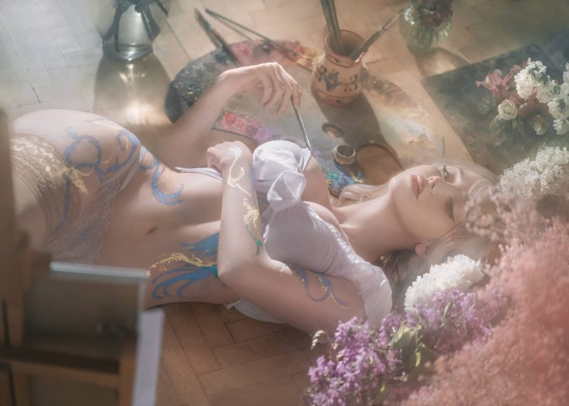 Sayathefox cos女画家 | Sayathefox_Painter·性感女画家cos作品 [15P-595MB]