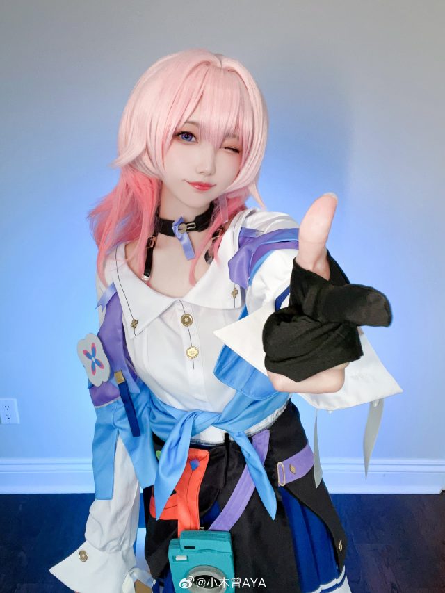 小木曾AYA cos《崩坏：星穹铁道​​​》三月七，可爱与正义的完美融合！(coser 小木)插图1