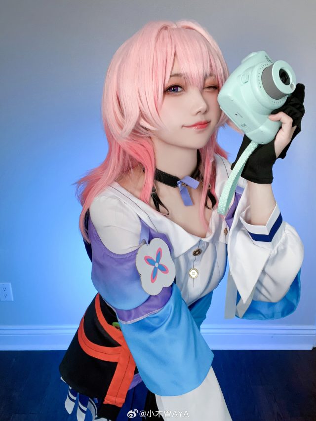 小木曾AYA cos《崩坏：星穹铁道​​​》三月七，可爱与正义的完美融合！(coser 小木)插图4