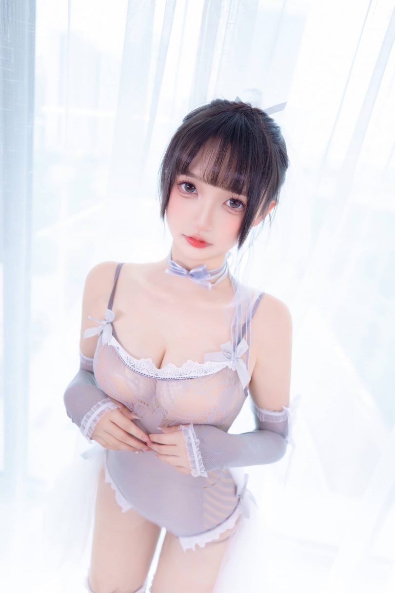 神楽坂真冬_意乱情迷cos | 神楽坂真冬_意乱情迷·浅紫蕾丝cos作品 [75P-169MB]