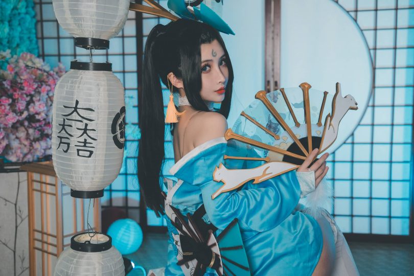 肉扣热热子cos不知火舞 | rioko凉凉子_王者荣耀·不知火舞 魅语cos [24P1V-412MB]插图