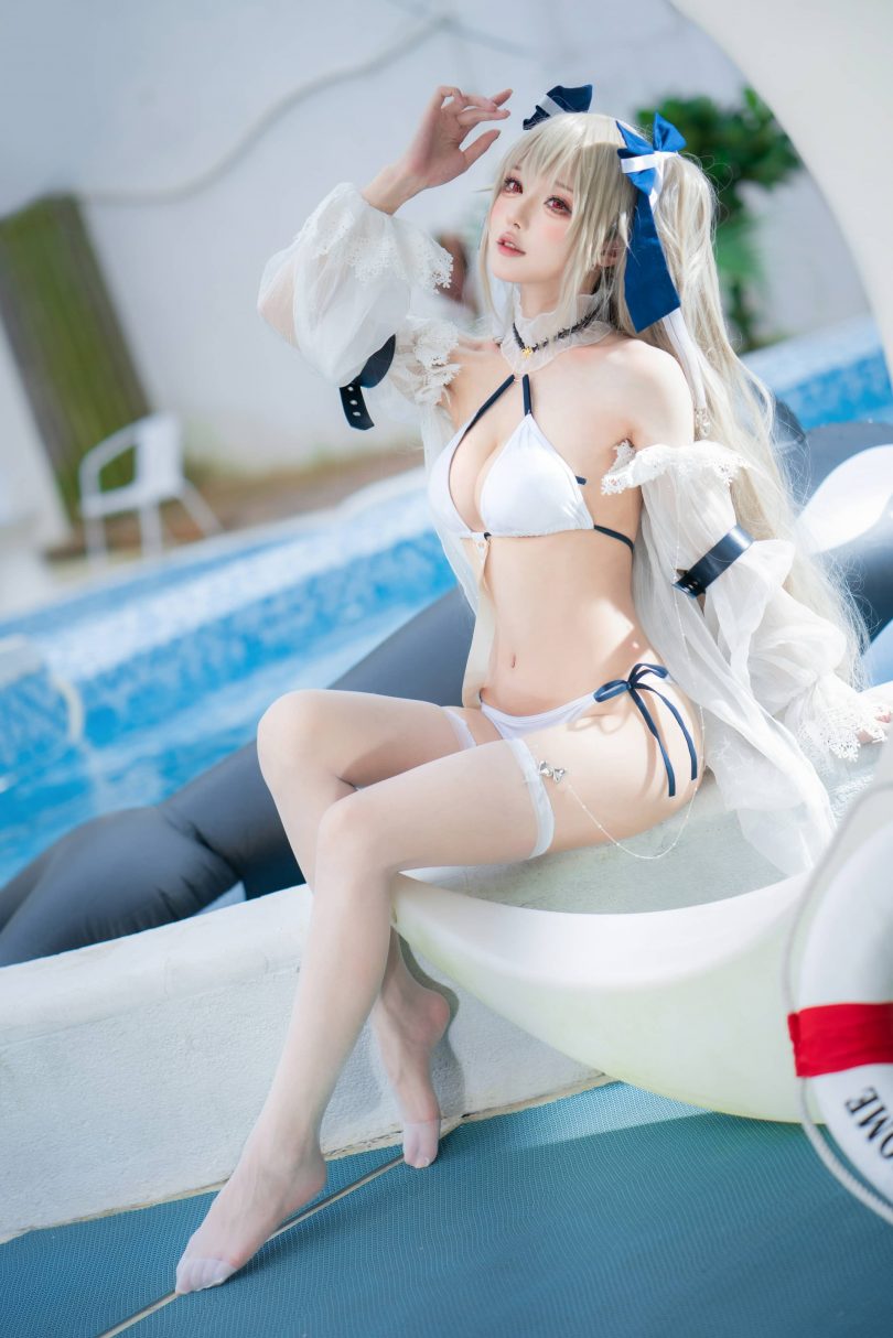 阿包也是兔娘cos安克雷奇 | 阿包也是兔娘_碧蓝航线·安克雷奇泳装cos [35P-304MB]