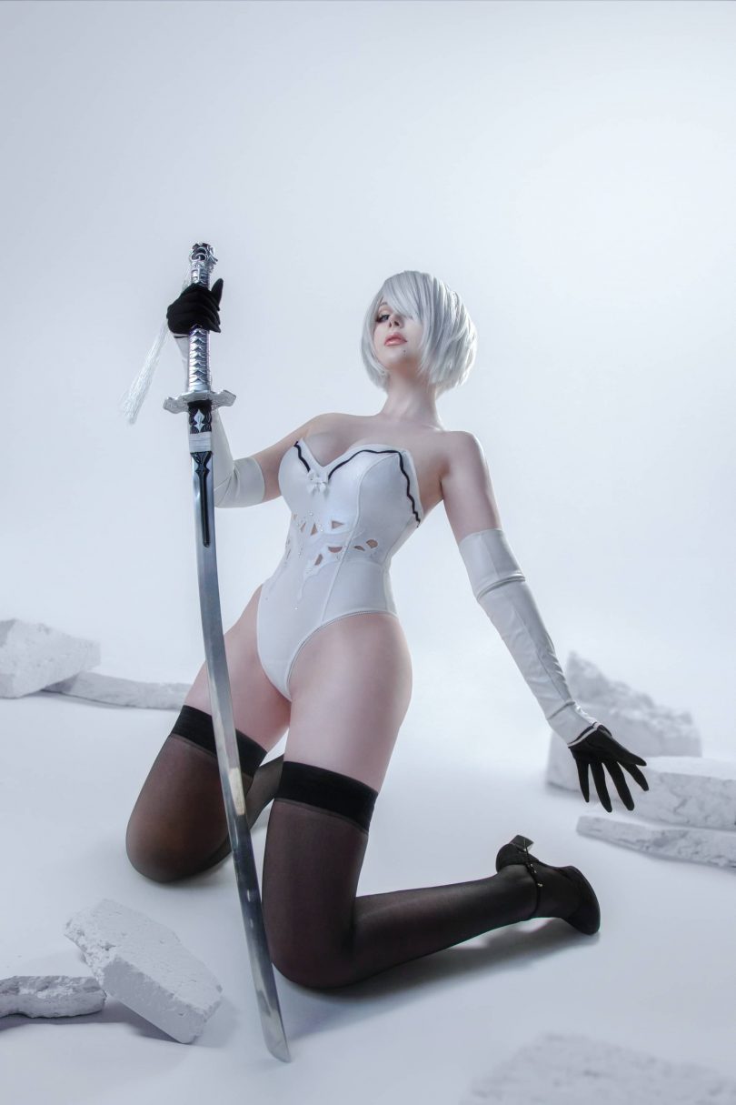 Sayathefox cos 2B Floral | Sayathefox_尼尔机械纪元·2B cos作品 [10P-131MB]