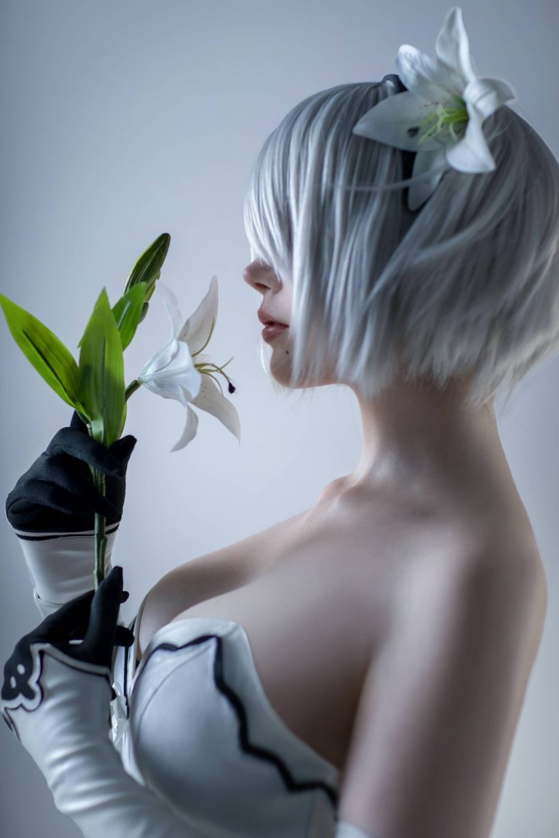 Sayathefox cos 2B Floral | Sayathefox_尼尔机械纪元·2B cos作品 [10P-131MB]