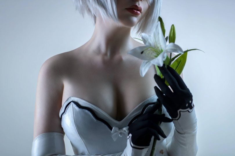 Sayathefox cos 2B Floral | Sayathefox_尼尔机械纪元·2B cos作品 [10P-131MB]