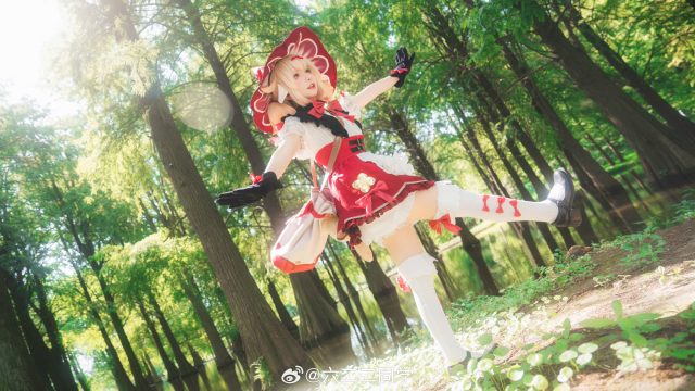 六二二同学cos《原神》可莉，展现“火花骑士”的可爱魔法治愈插图