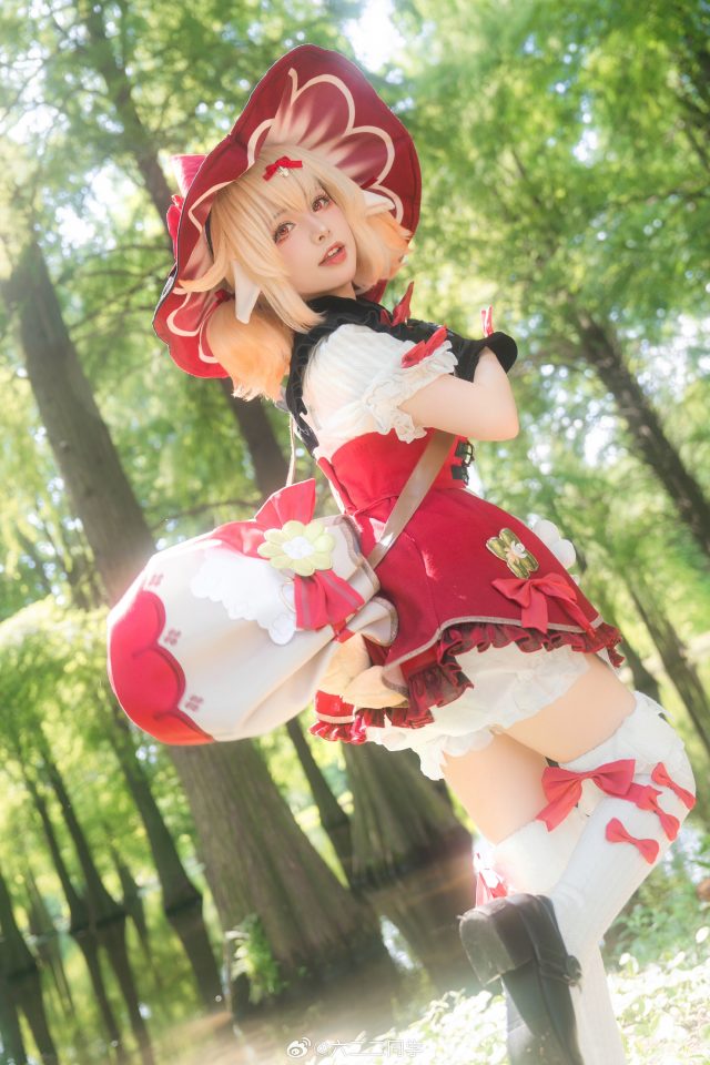 六二二同学cos《原神》可莉，展现“火花骑士”的可爱魔法治愈插图2