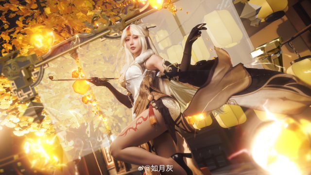 如月灰cos《原神》凝光，美丽如璃月绽放迷人魅力(如月是谁)插图