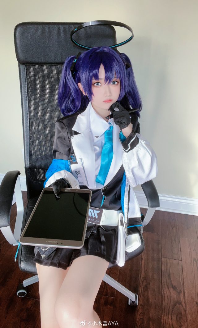 [蔚蓝档案]小木曾AYA cos早濑优香，可爱与cosplay技巧的完美融合(蔚蓝档案黑皮)插图1