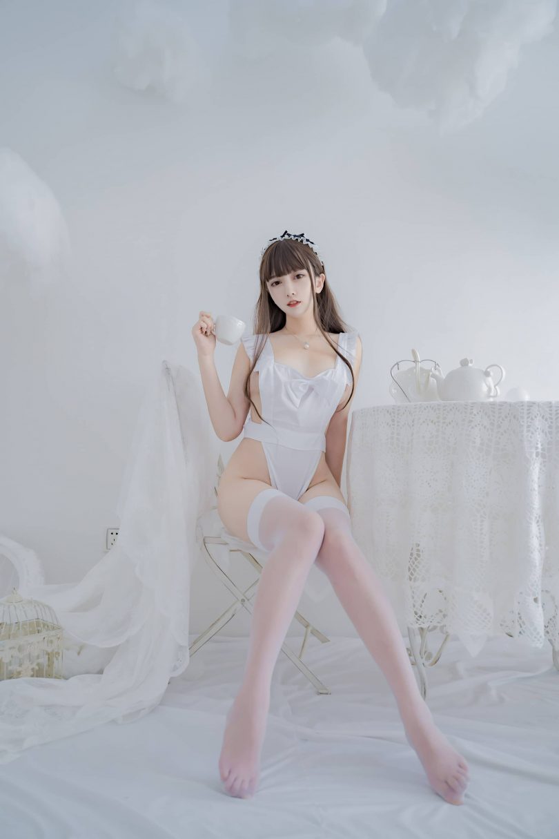 过期米线线喵cos女仆 | 过期米线线喵_居家·2020围裙cos作品 [31P-63MB](过期米线线喵是什么)插图
