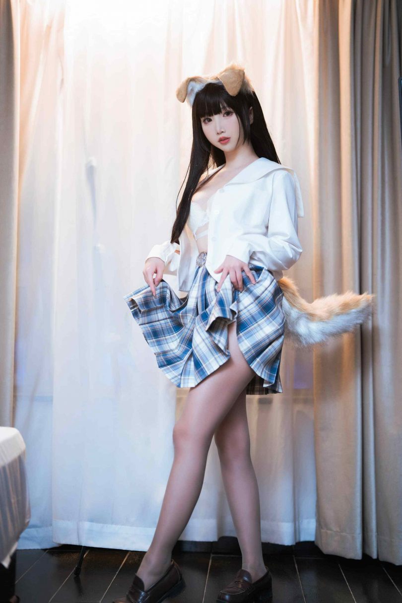 面饼仙儿cos狗妹 | 面饼仙儿_JK系列·狗妹cos作品 [24P-302MB](面饼仙儿微博图片)插图