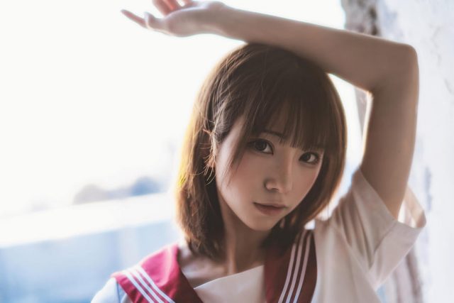 Kitaro_绮太郎的JK cosplay系列：邻家妹妹的校园风情插图1