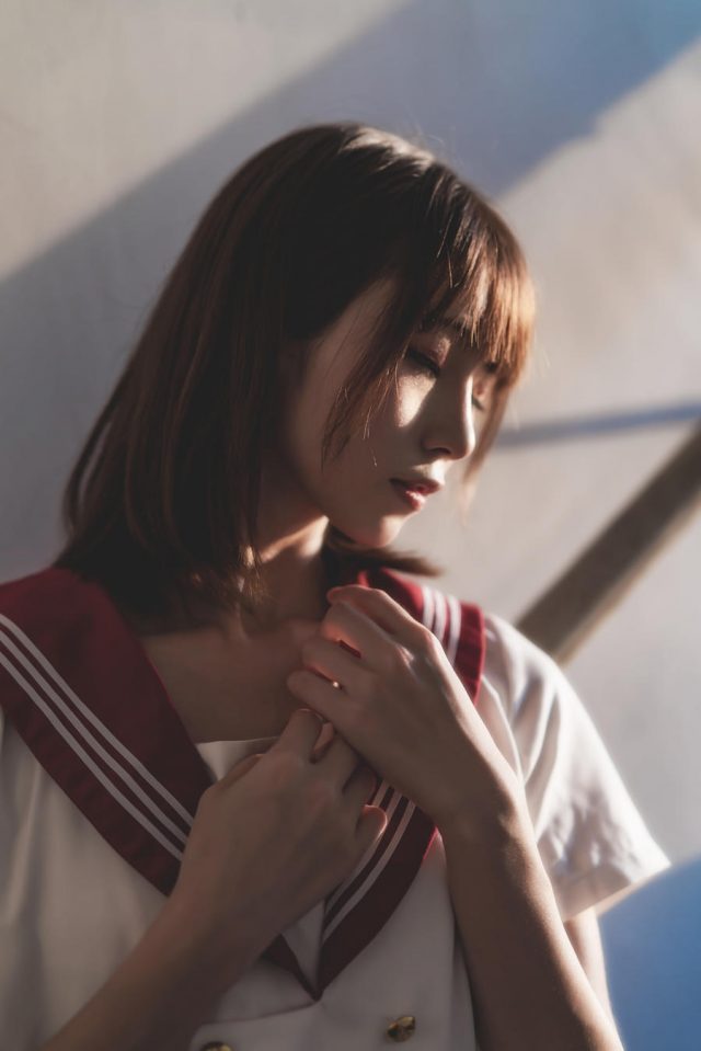 Kitaro_绮太郎的JK cosplay系列：邻家妹妹的校园风情插图5