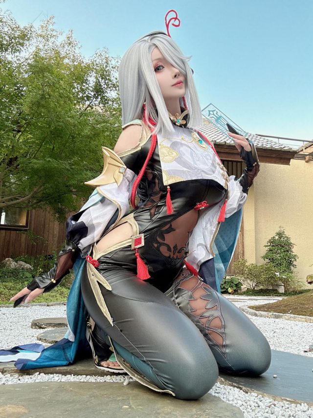 原神COS：rioko凉凉子的申鹤cosplay，再现美若仙境(原神cos角色)插图3