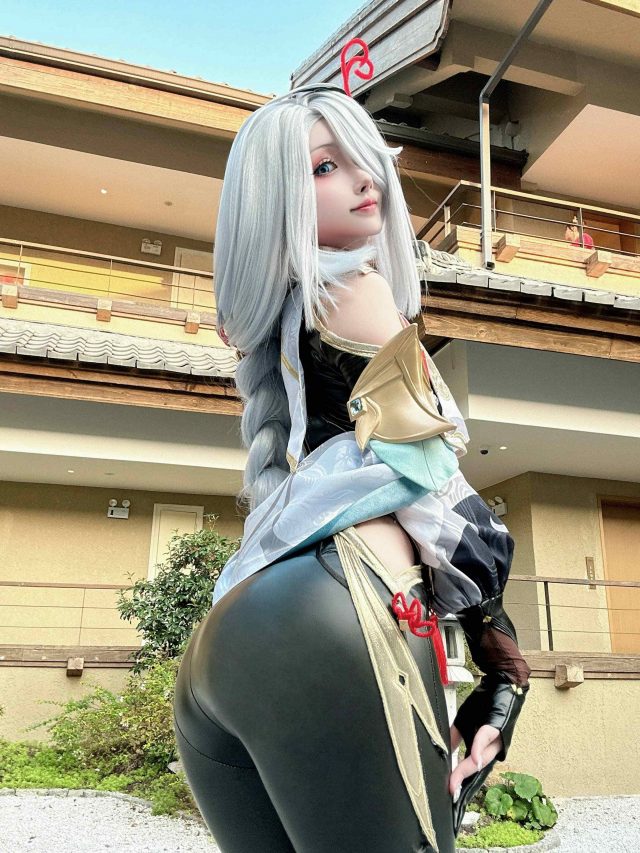 原神COS：rioko凉凉子的申鹤cosplay，再现美若仙境(原神cos角色)插图4