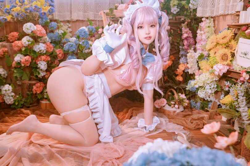 七七娜娜子cos普利茅斯 | 七七娜娜子_碧蓝航线·普利茅斯女仆cos [40P-324MB]